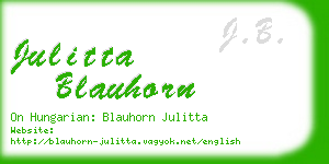 julitta blauhorn business card